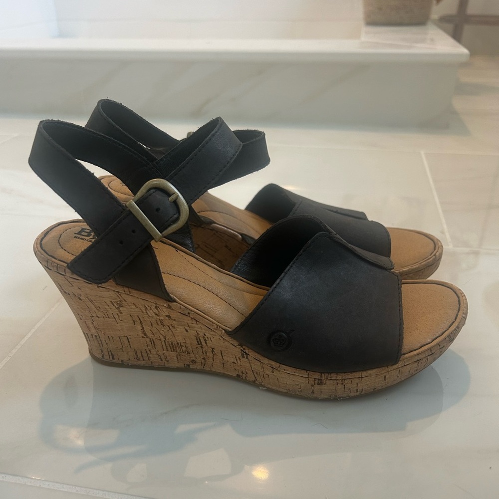 Born Cork Wedge Sandals